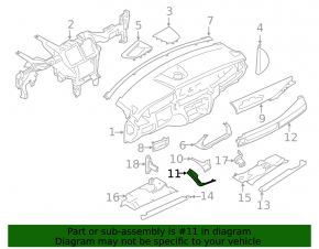 Молдинг передней панели правый BMW X5 F15 14-18 хром