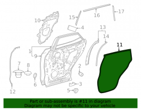 Garnitură ușă spate stânga pentru Lexus RZ300e RZ450e 23-25