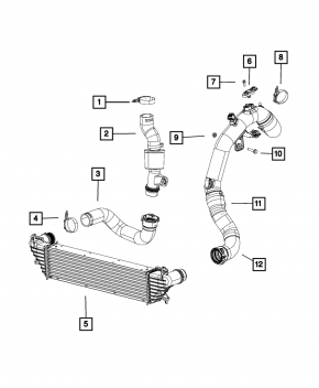 Интеркулер Fiat 500L 1.4T