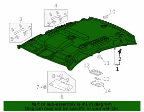 Обшивка потолка Honda Accord 18-20 серая без люка