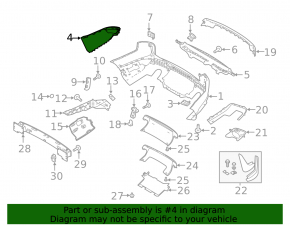 Capac bara spate stânga pentru Land Rover Range Rover Sport 18-22.