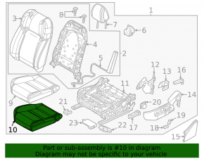 Tapițerie pernă scaun pasager Mazda CX-50 25-26, imitație de piele neagră combinată, încălzită