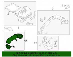 Воздухоприемник BMW X6 E71 08-14 3.0T N54 N55