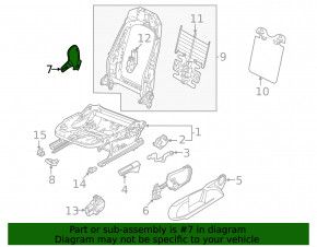 Накладка водительского сидения Volkswagen ID.4 23-26 правая, черная