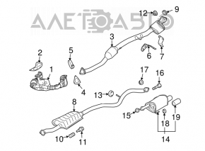 Коллектор выпускной Subaru Outback 10-12 дорест 2.5