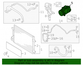 Компрессор кондиционера Audi Q3 8U 15-18 CCTA Sanden