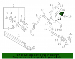 Țeavă de răcire inferioară Audi A3 8V 16-18 e-tron