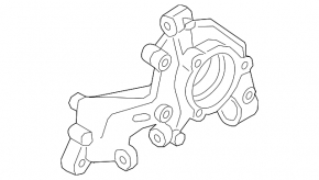 Цапфа задняя левая Audi TT 15-23 AWD