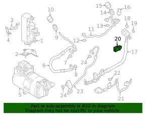 Supapă sistem de răcire baterie BMW Seria 3 F30 16-18 PHEV