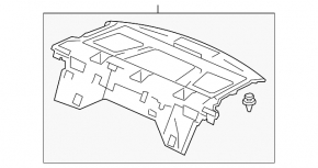 Полка задняя Honda Accord 13-17 бежевый, тип 1