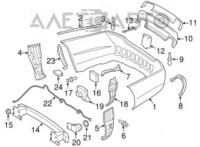 Заглушка буксировочного крюка заднего бампера Mercedes W221 07-09