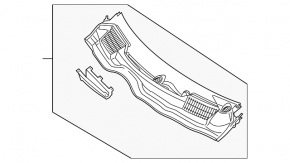 Решетка дворников пластик Mercedes Metris W447 16-23