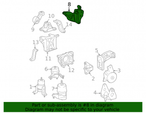 Кронштейн двигателя задний нижний Lexus RX400H 06-09