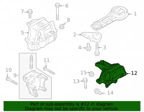 Подушка двигателя левая Mitsubishi Outlander 14-20 3.0