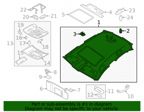 Căptușeală plafon trapă Audi A6 C7 12-18, bej, curățabil chimic, cute, rupturi, zgârieturi