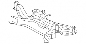 Подрамник передний Toyota Prius V 12-17 ржавый