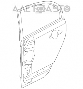 Дверь голая задняя левая Honda Civic 4d 06-09 серебро тычки