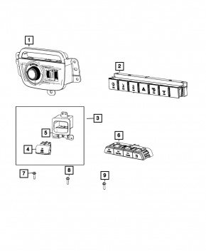 Кнопка паркинга Jeep Grand Cherokee WL 21-26