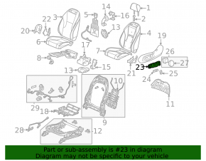 Comandă scaun șofer Honda Accord 23-26 cu butoane