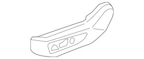 Husă laterală scaun șofer, stânga, Hyundai Ioniq 17-22, neagră, control electric, fără control, uzată