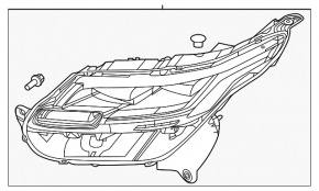 Far față stânga pentru Land Rover Range Rover Velar 20-20 LED fără fază lungă