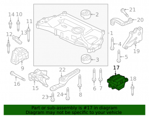 Подушка двигателя левая VW Jetta 11-18 USA 1.4T акпп