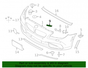 Заглушка омывателя фары левая BMW 6 F06 F12 12-18