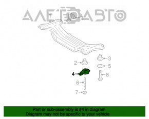 Лопух заднего подрамника левый Lexus RX330 RX350 RX400h 04-09 FWD
