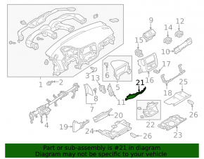 Накладка торпеды Mitsubishi Outlander 14-22 черн, царапины