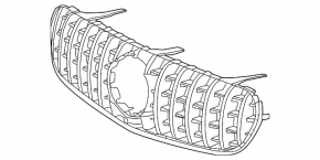 Ansamblu grilă radiator Mercedes GLC 43 20-22 AMG, pachet