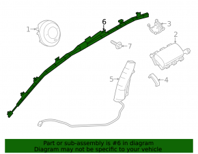 Подушка безопасности airbag боковая шторка правая Mazda 3 14-18 BM