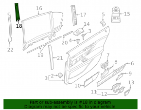 Накладка внутренней рамки двери задняя левая задняя BMW 7 G12 16-22