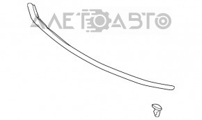 Уплотнитель решетки радиатора grill Lexus RX350 RX450H 13-15 рест