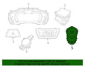 Кнопка Start-Stop BMW 7 G11 G12 16-22