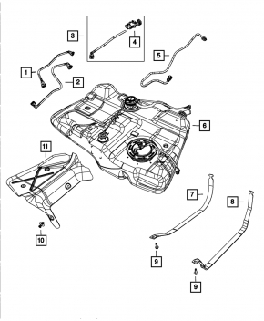 Топливный бак Chrysler 200 11-14 2.4 без pzev