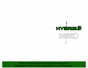 Эмблема HYBRID крыла правая Toyota Prius 30 10-15