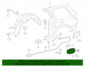 Capacul rezervorului de combustibil Toyota Sienna 11-20