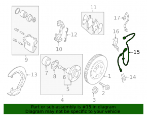 Датчик ABS передний левый Mazda3 2.3 03-08