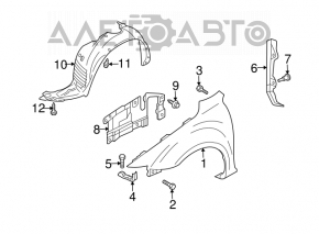 Подкрылок передний левый Mazda6 03-05