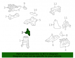 Кронштейн передней подушки двигателя Lexus RX350 16-22