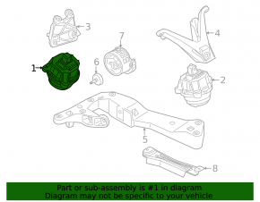 Подушка двигателя правая BMW 5 G30 17-23 M5 4.4T S63