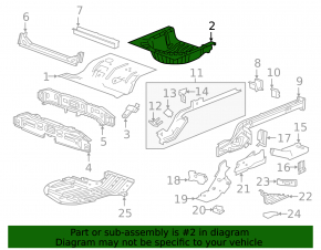 Корыто багажника Chevrolet Malibu 16-23