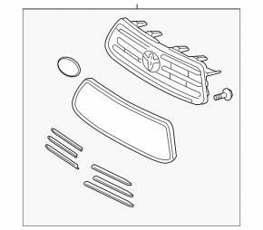 Решетка радиатора grill Toyota Highlander 08-10 3.5