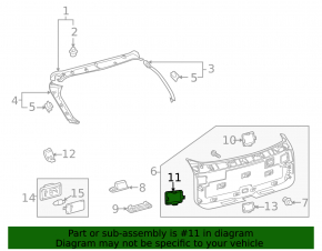 Заглушка двери багажника левая Lexus RX350 RX450h 10-15 черн