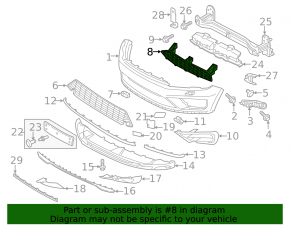 Suport central bara față VW Touareg 15-17