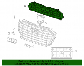 Каркас решетки радиатора grill Audi Q5 80A 21-25