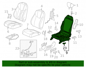 Мотор регулировки спинки водительского сиденья Honda Insight 19-22 без каркаса