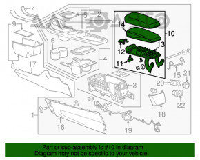 Подлокотник Chevrolet Volt 11-15 кожа, черный, под химчистку