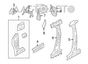Стойка кузова передняя левая VW Jetta 11-18 USA