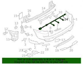 Проводка заднего бампера BMW X5 E70 11-13 под парктроники, прижат провод